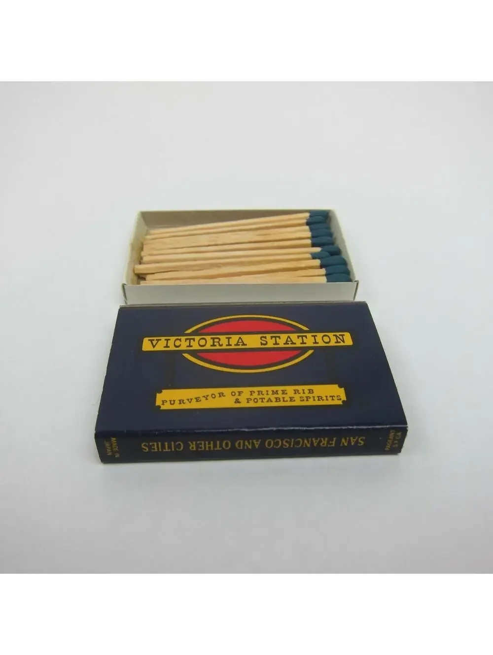 2 Vintage Matchboxes Victoria Station Mountain Charleys Saloon California Match